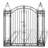 122cm W x 20.5cm D Iron Arbour Gate with Gate in Black