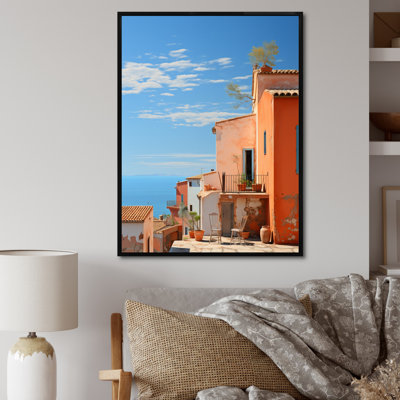 Ladarrin, Italie, tons de terre cuite, Fontanas V sur toile