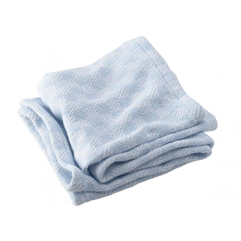 Jeté en coton Coastal, Bleu