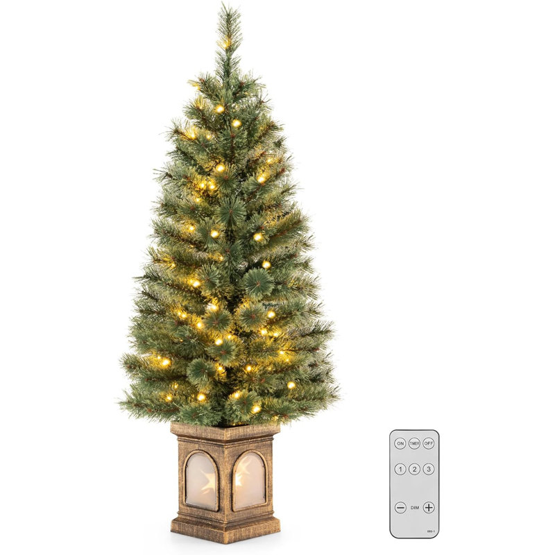 Lighted Artificial Spruce Christmas Tree
