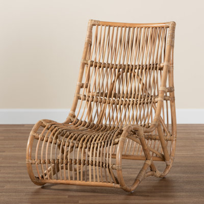 Bibeta Genera Modern Bohemian Natural Rattan Lounge Chair