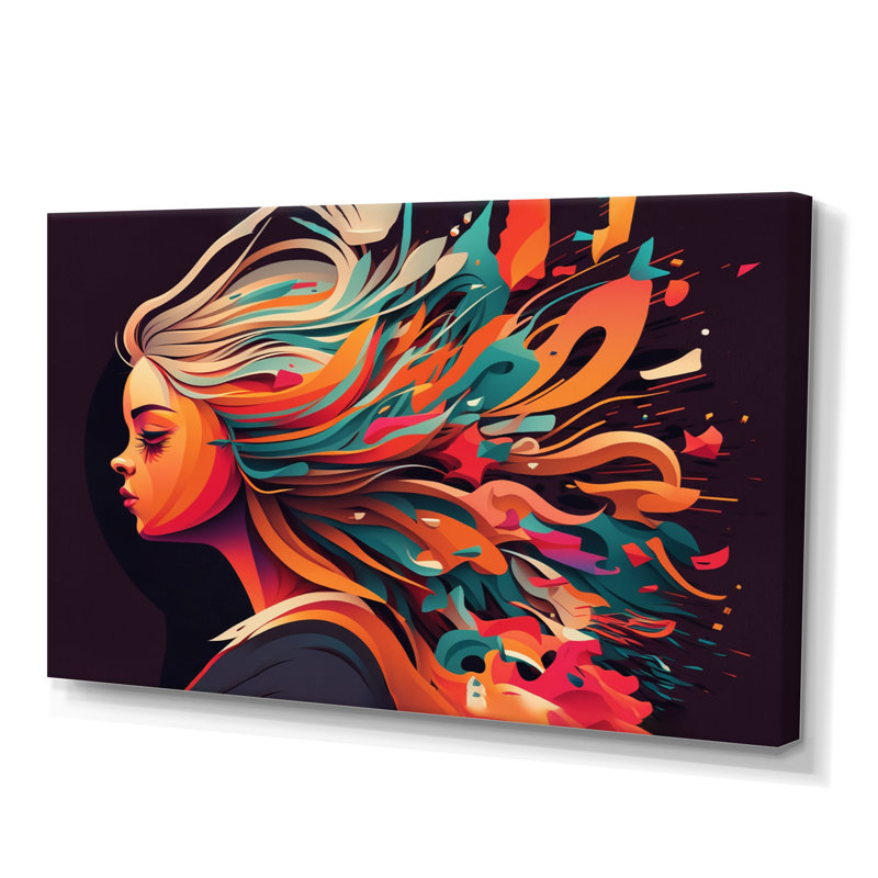 Style Icon Portrait II - reproduction sur toile, H 12 po x l 20 po x P 1 po, Toile tendue