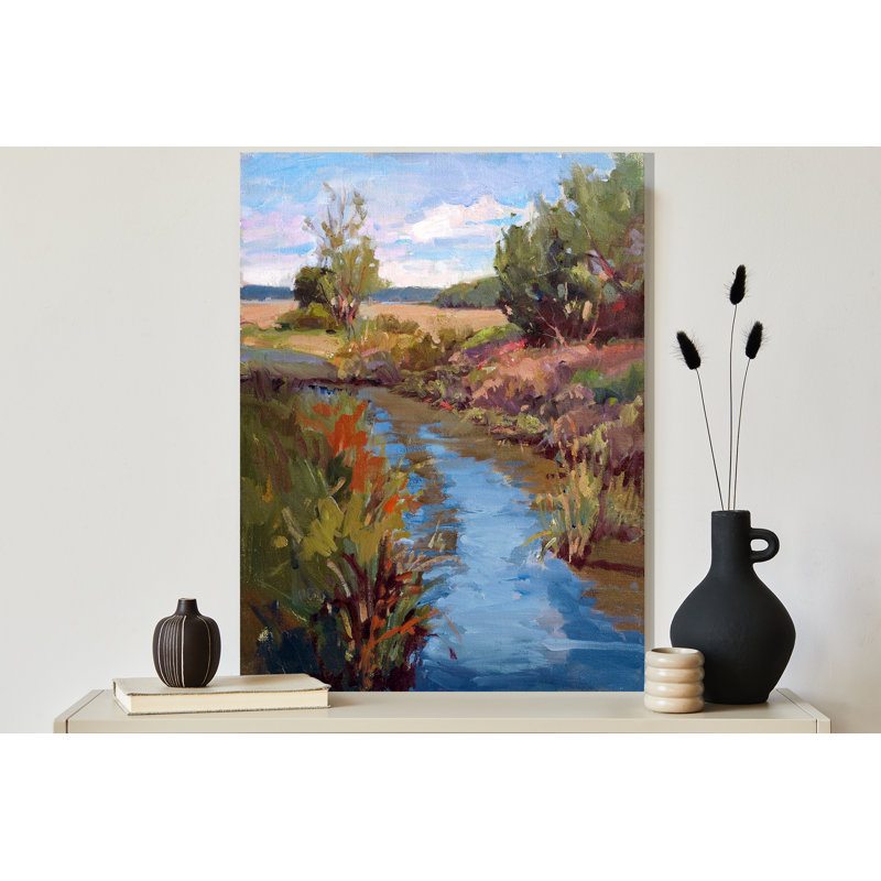 John Beard Collection''s Marsh Colors On Giclee Canvas Hand Embellished Art, 40" H x 30" W x 2" D, Wrapped Canvas