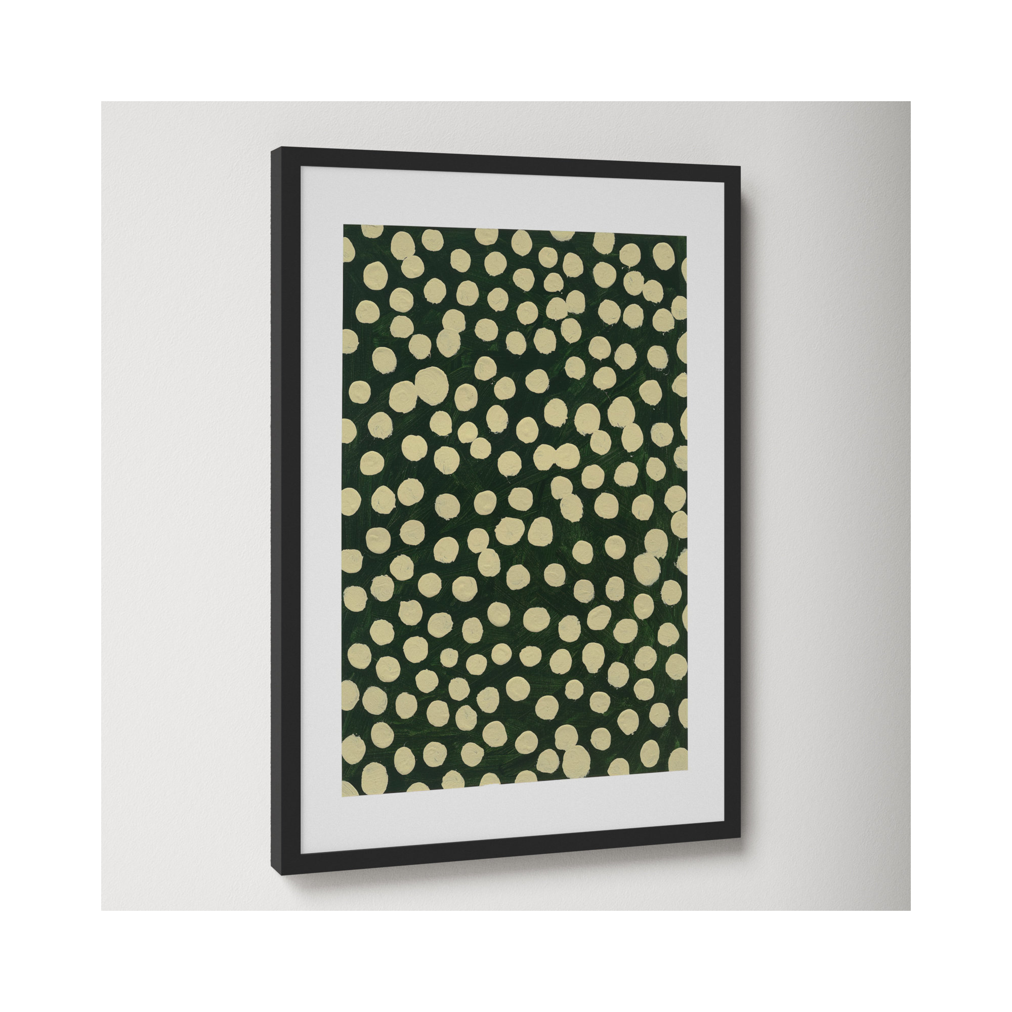 Lichen On Winter Green by Michela Sorrentino, Black, 20" H x 14" W x 1.25" D