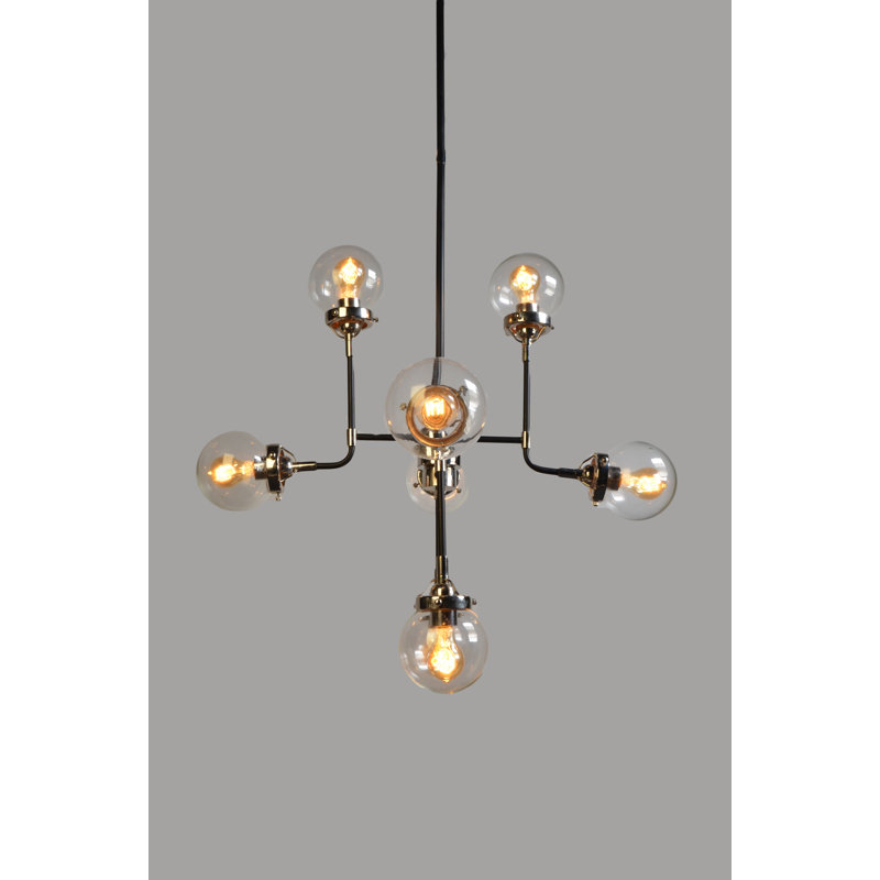 Barbeau 8 - Light Iron Dimmable Sputnik Modern Linear Chandelier