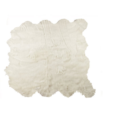 tapis blanc octo en faux en peau mouton Laperle