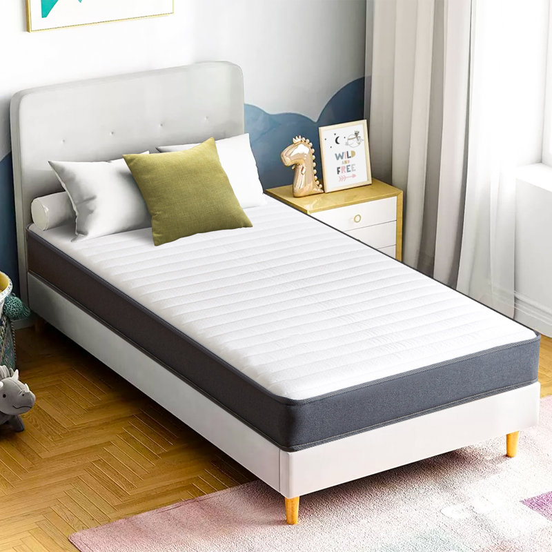 Matelas hybride à ressorts ensachés de 6 po Alwyn Home, Lit simple