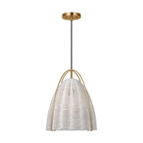 Norman 1 Light Dining Room Pendant With Ash Wicker Shade