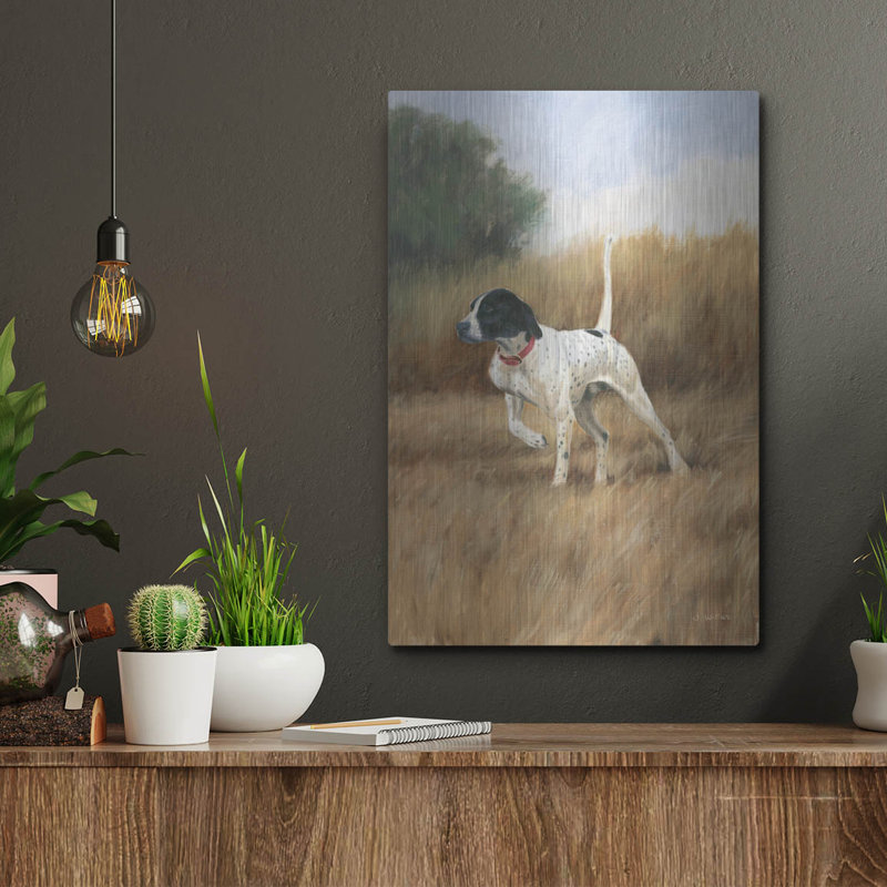 «Hunting Dog 2» par James Wiens, art mural en métal, H 16 po x l 12 po