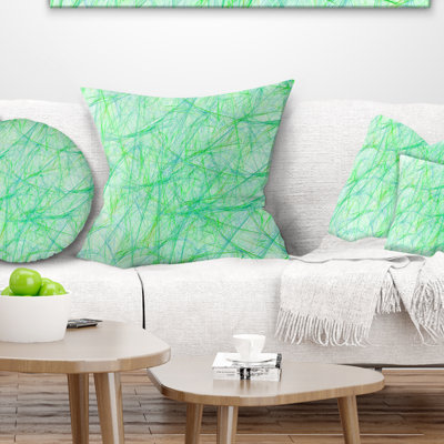 Clear Green Veins of Marble - Abstract Printed Pillow