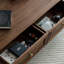 Table de bout rectangulaire en noyer noir