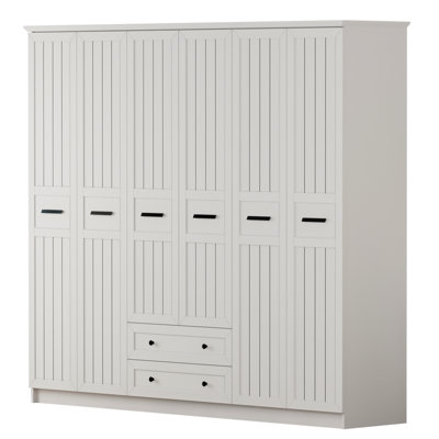 Belliere 6 Door Manufactured Wood Wardrobe