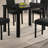 47.2" Contemporary Dining Table with Faux Marble Top – Black Frame Rectangular Table for Kitchen & Dining Room-1539405251