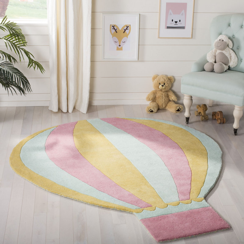 Tapis en laine touffeté à la main Hot Stewart, Rectangle 5 pi 7 po x 6 pi 5 po