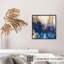 Abstrait moderne, agate de cristal, bleu et or, reproduction d'art moderne sans cadre-19197814