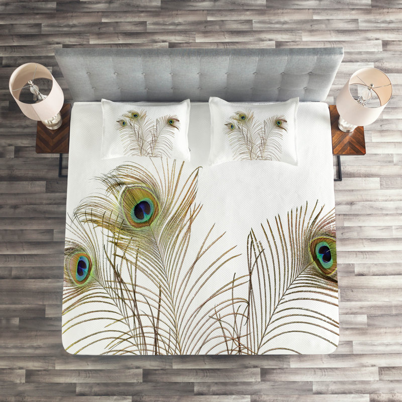 Peacock Polyester Coverlet