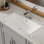 Évier encastré en céramique avec trop-plein 28 po x 14 po - blanc, teinté, élégant pour salle de bain, bureau, salle de bain moderne encastré, trop-plein, teinté maison, bureau