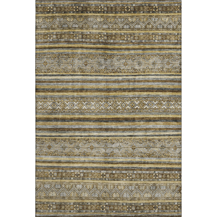 Premium Machine Washable Baford AMF1653 Stripes Rug