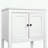 Bathroom Vanity with Ceramic Sink and Open Style Shelf-1980739588