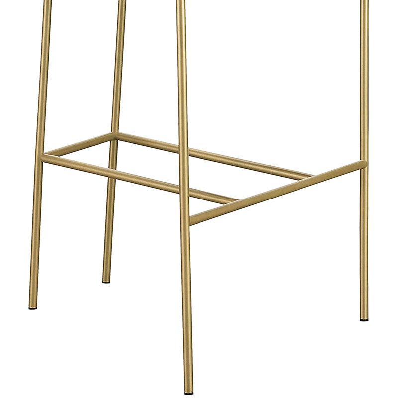 Tabouret à dossier bas gris et doré Radiant - style glamour, magnifique look contemporain