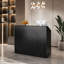 47" Modern  Reception Desk with Counter, Front Desk Table with Cable Grommet & Privacy Panels, Retail Checkout Counter for Office, Lobby, Salon, Home Office