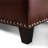 Contemporary 51 Inch Storage , Upholstered End Of Bed Bench, Waffle Stitch, Nailhead Trim, Foot Rest For Bedroom, Chestnut Leather