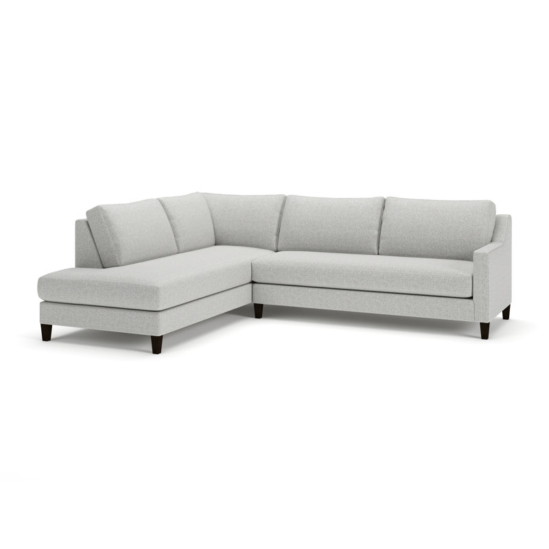 Baker 2-PC Upholstered Sectional, Turbo Ash, Left Hand Facing