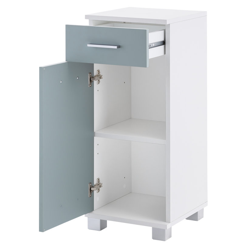Lumo Bathroom Cabinet, White/Dusty Blue