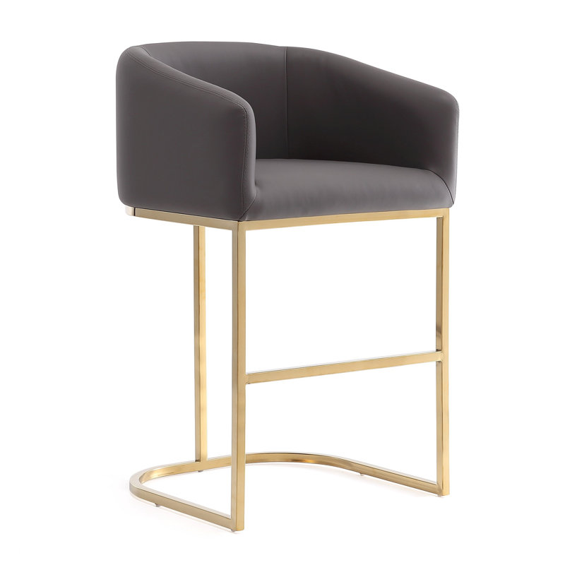 Tabouret de bar et de comptoir Louvre, Tabouret de comptoir (assise de 26 po de hauteur), Gris