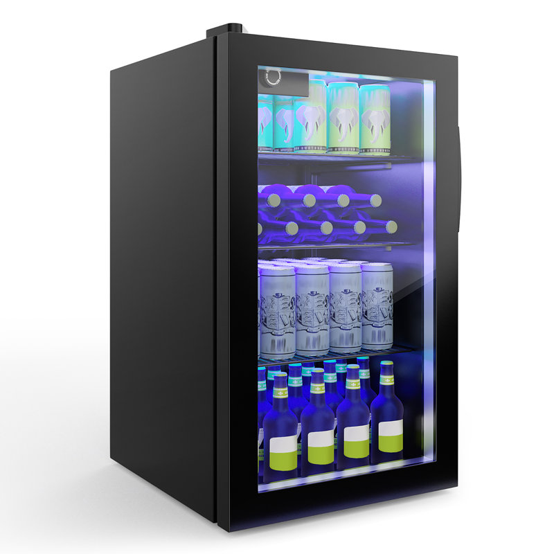 Costway 120 canettes (12 oz) noir 3,2 pieds cubes Pi. Réfrigérateur à boissons
