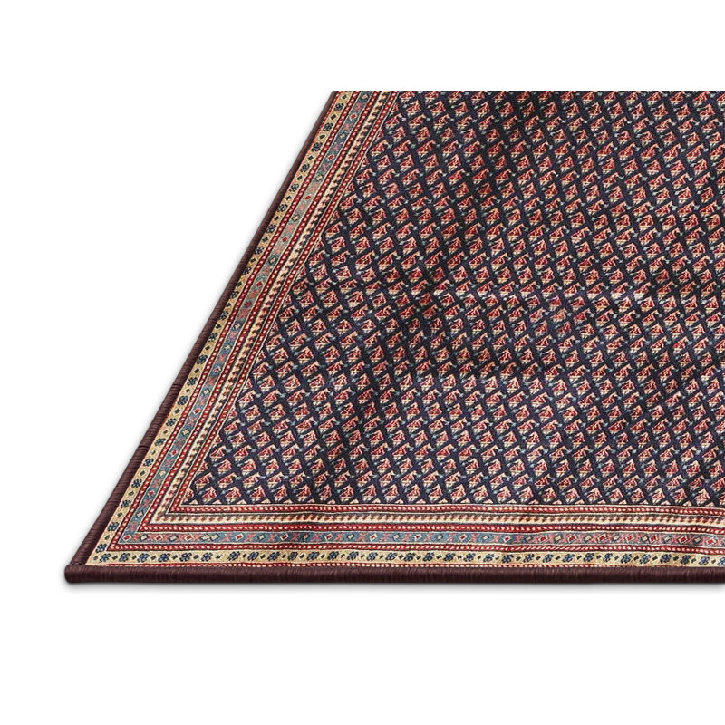 Tapis brun/rouge ciel contemporain, Rectangle 4 pi x 6 pi