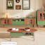 Meuble télé moderne en bois manufacturé vert-1542309248