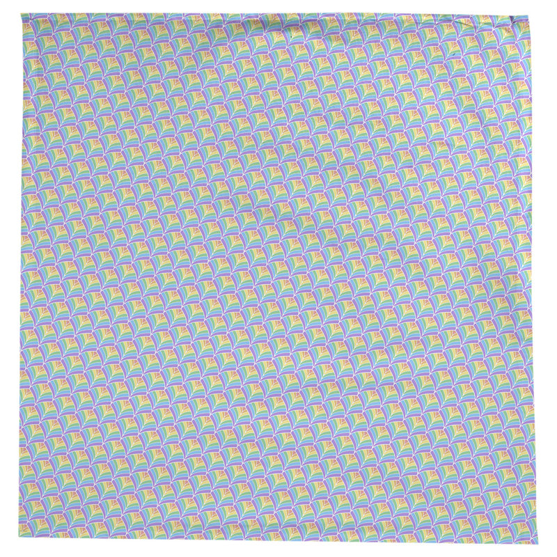Avicia Scales Tablecloth, Blue/Orange
