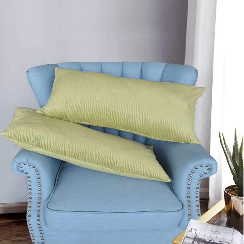 Rectangular Lumbar Cushion Cover, Green