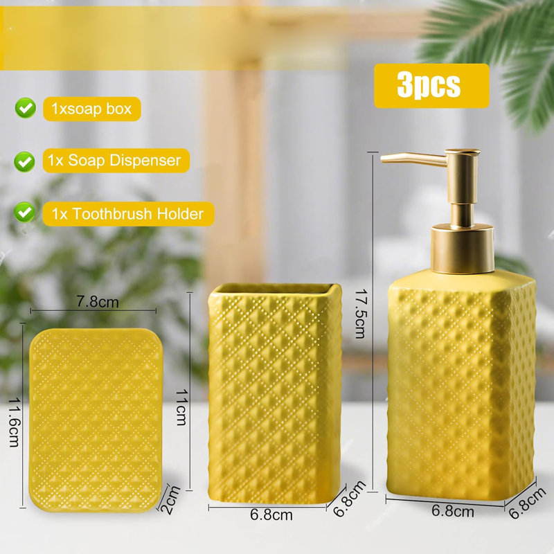 Ceramic Bathroom Accessory Set