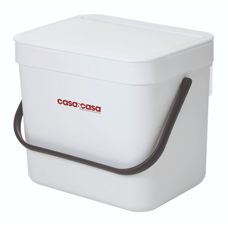 Plastic Recycling Bin, 7, 25cm H x 29cm W, White