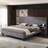 Size Platform Bed With Headboard, Modern Velvet Upholstered Platform Bed With 2 Nightstands, With Diamond Tufted,