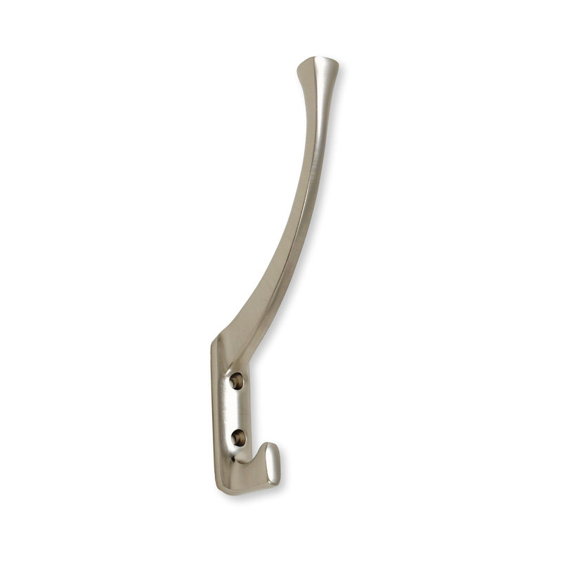 Oil Rubbed Bronze "Zen" Wall Coat and Hat Hook, Brushed Nickel