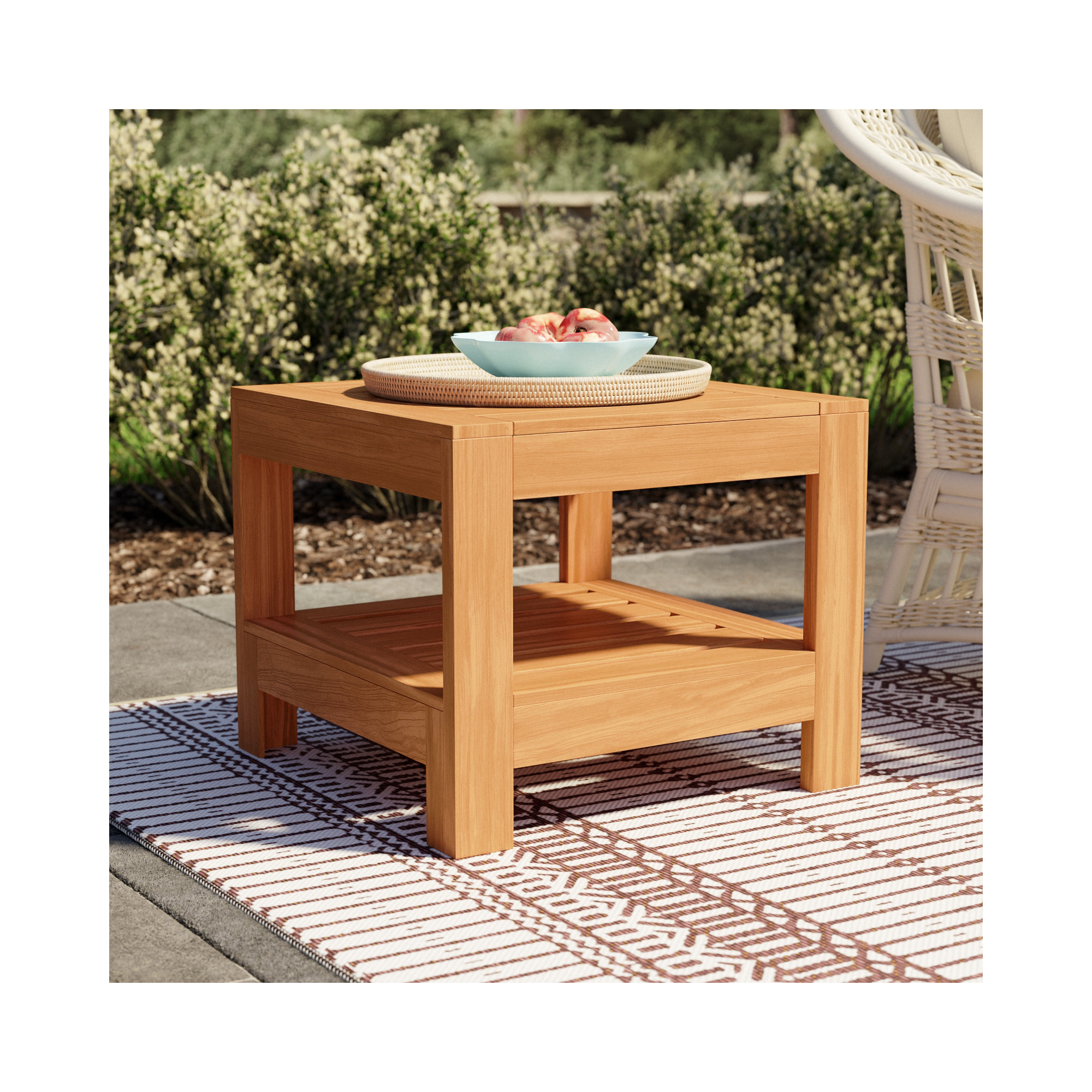 Chaney 20.5'' Teak Outdoor Side Table
