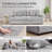 Corinne Corduroy Sofa With 4 Pillows, Individually Wrapped Coil Cushions & Wide Seat, Easy Assembly-722663308