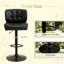 Chaise de cuisine capitonnée à boutons, chaise de bar pivotante, tabouret de bar, tabouret de comptoir confortable (seulement 2 pièces)