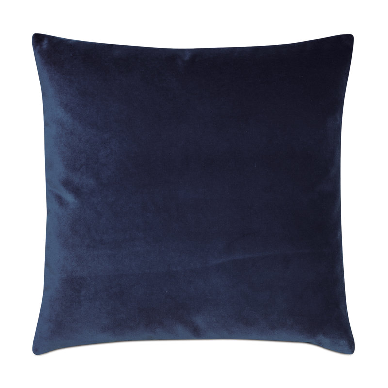 Reversible Throw Pillow, Plush Denim, Feather