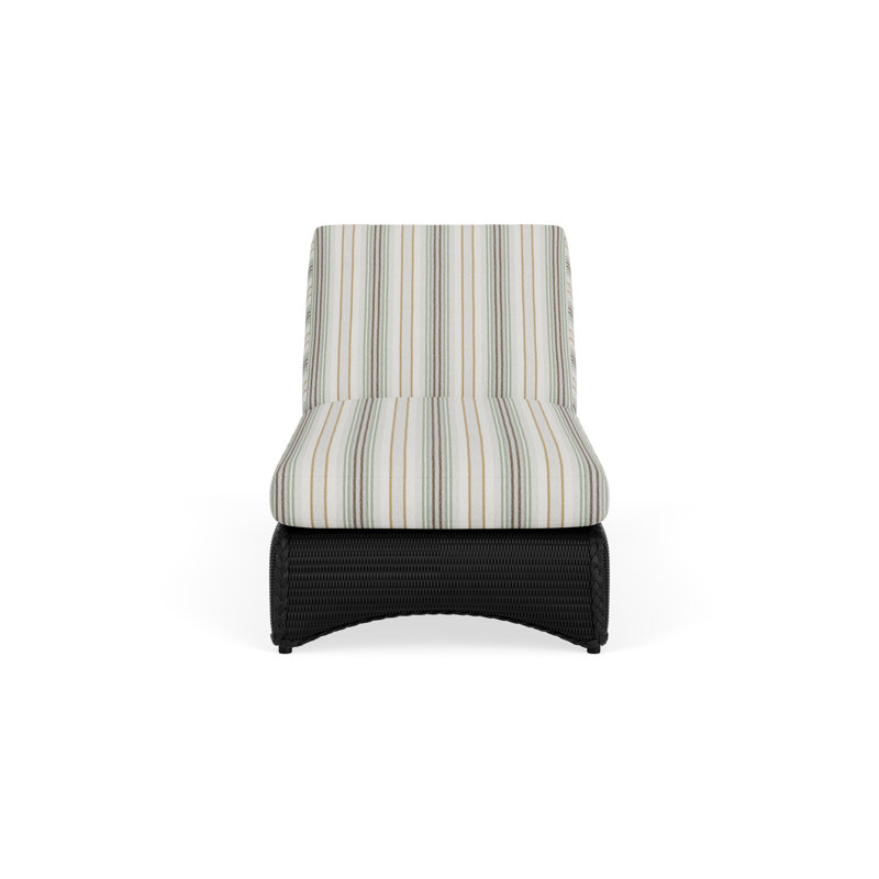 Loom Outdoor Chaise Lounge, Jansen Eucalyptus, Ebony