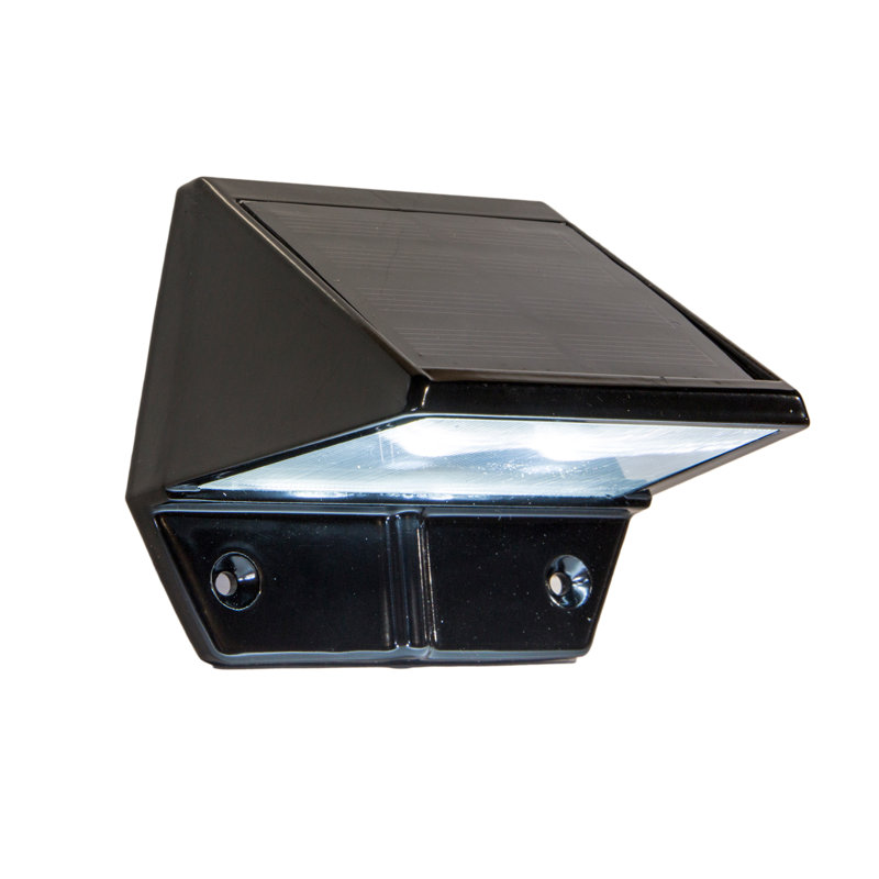 Black Aluminum Solar LED Deck and Wall Light