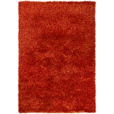 Tulip Hand Loomed Modern Area Rug in Red/Yellow