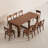 17.7 in–99.6 in Mid-Century Modern Extendable Dining Table with Sturdy Base, Rectangular Expandable Kitchen Table for 2-10 People, Detachable & Space-Saving Dining Table for Small Apartments & Large Gatherings