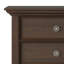 Table de chevet transitionnelle en bois massif l 24 po avec 2 tiroirs et tablette de rangement ouverte Amherst-618343169