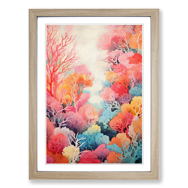 Single Picture Frame Print on Wood, Oak Framed, 34cm H x 25cm W