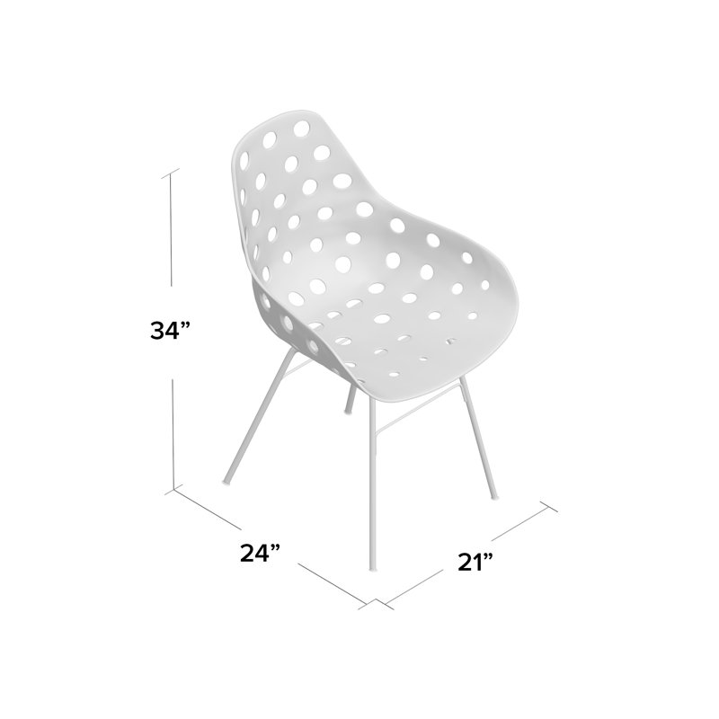 Chaise d'appoint Scholten, Blanc, Chrome