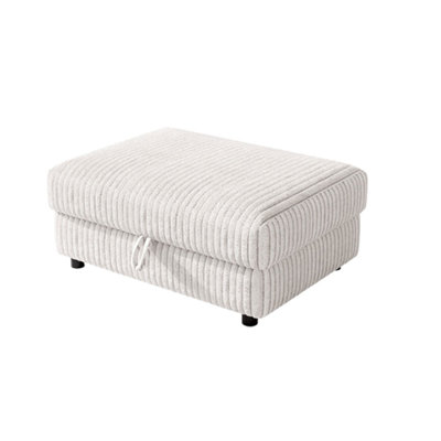 Luxurious Corduroy Upholstery Ottoman For Extra Large True Components , Can Be Assembled For Modern Oversized Convertible U & L Shaped Sectional Couch,Tool-Free Assembly